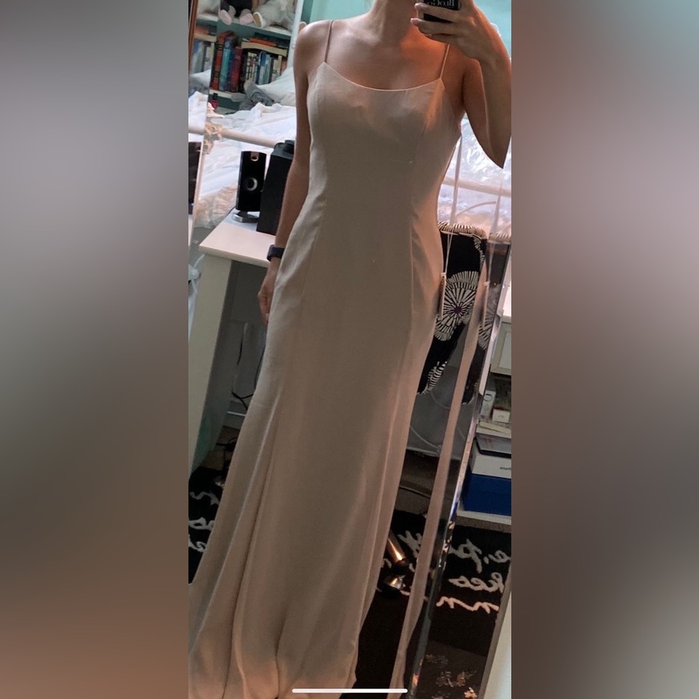 Watters Tan Bridesmaids Dress (Color Biscotti)